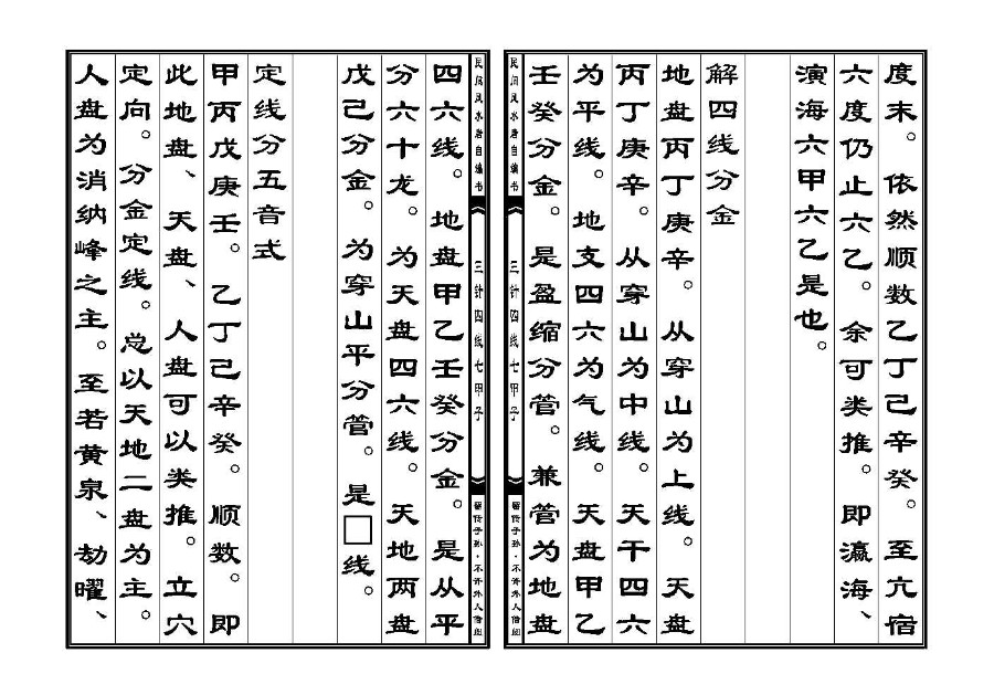 三僚秘传三针四线七甲子分金线法(三针四线七甲子)