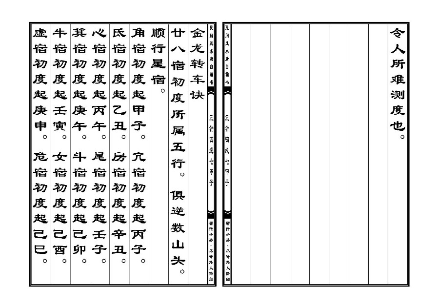 三僚秘传三针四线七甲子分金线法(三针四线七甲子)