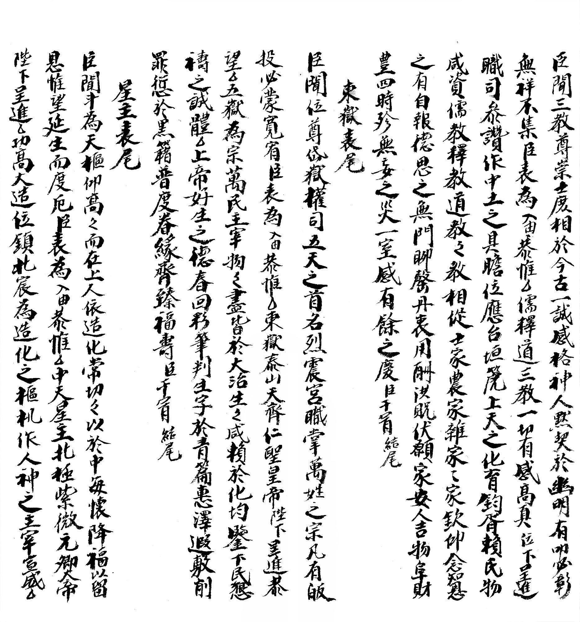 集录平安清醮牒箚表奏申启榜符诰诏赦疏格全本